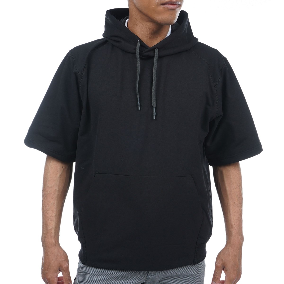 アンパスィ　and per se　エアリーフレンチテリー ストレッチ 5分袖プルパーカー エアリーフレンチテリー ストレッチ 5分袖プルパーカー(中間着