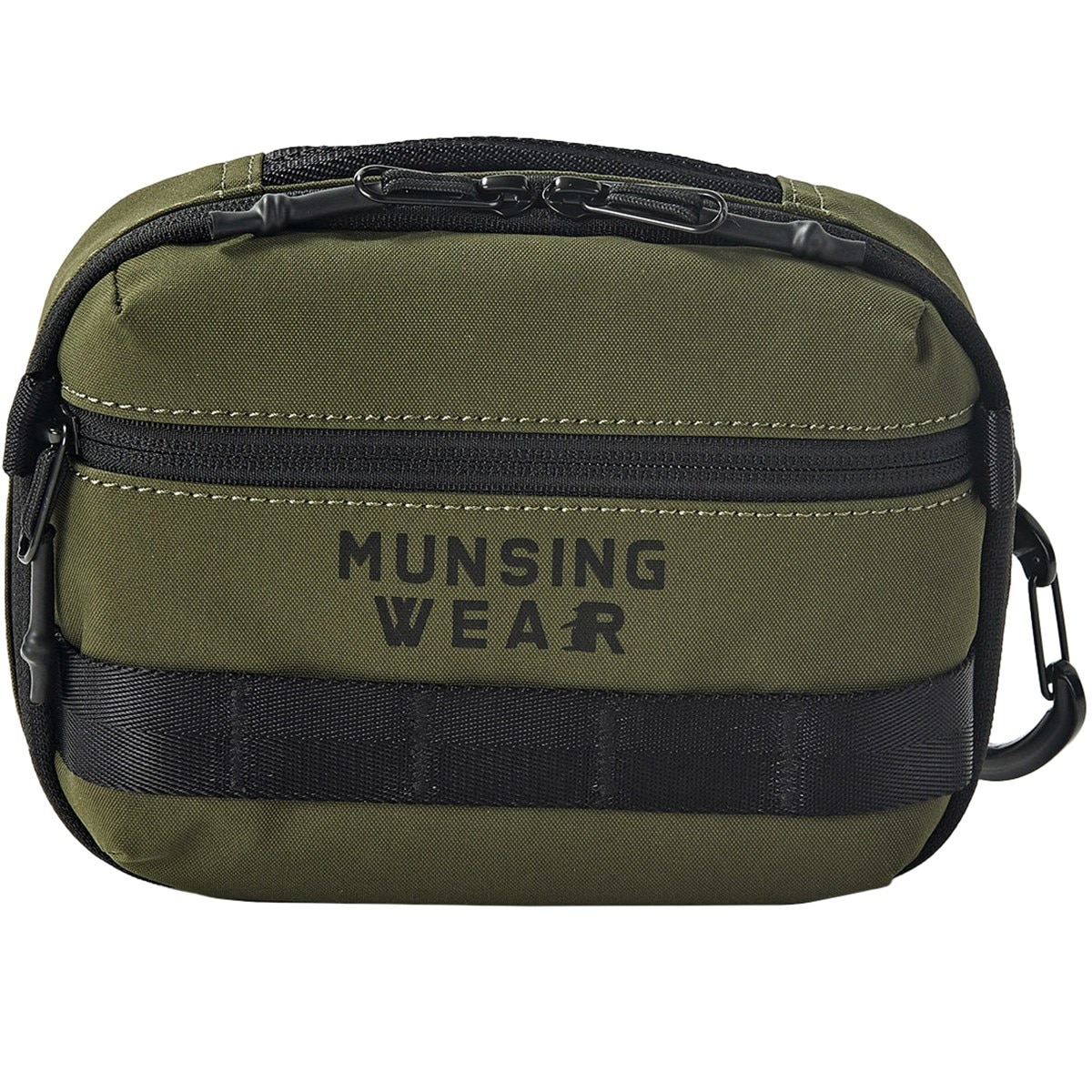 Munsingwear マンシングウエア ゴルフ 縦型 ポーチ ラウンドポーチ 中古 マンシングウェア Munsing wear マルチケース ブラック 黒