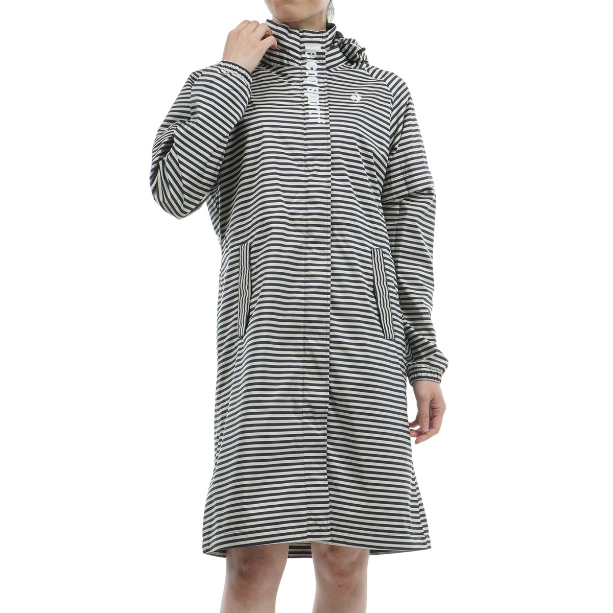 ルコック☆多機能レインウェア☆L☆ホワイト×ターコイズ le coq sportif golf ルコックスポルティフ ゴルフ - レイン