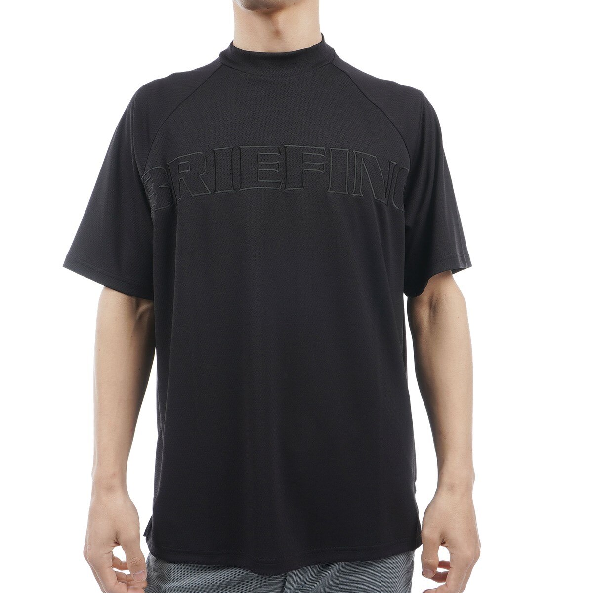 ブリーフィング パネルメッシュ リラックスフィット モックネック半袖
