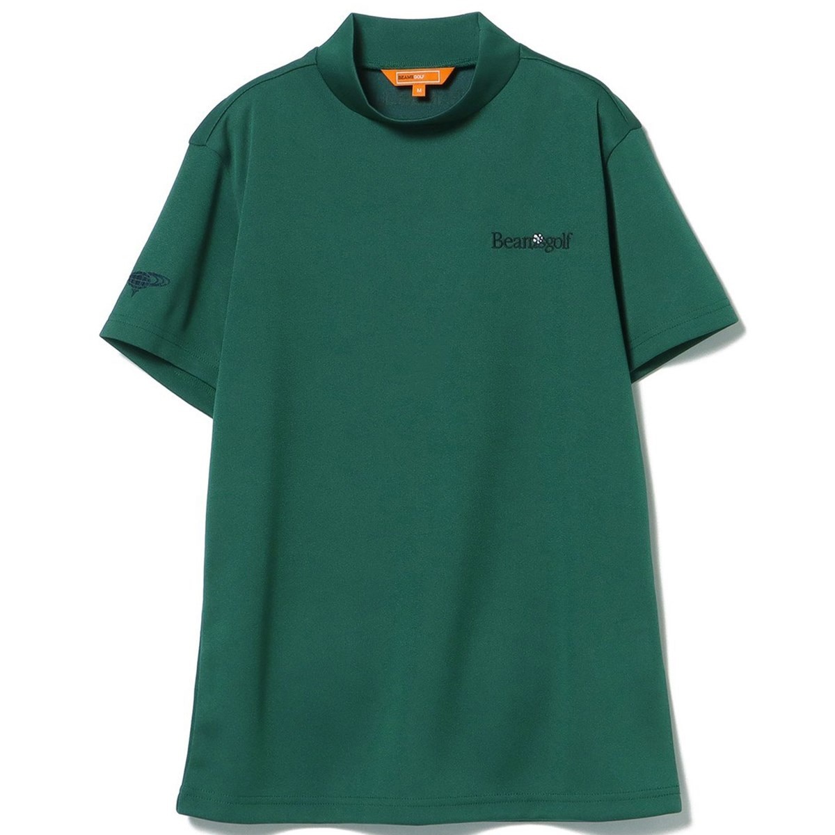ビームスゴルフ】人気花柄フラワー総柄×ロゴネーム 半袖ゴルフモックネックシャツM BEAMS GOLF ORANGE LABEL バックフラワー モックネックシャツ