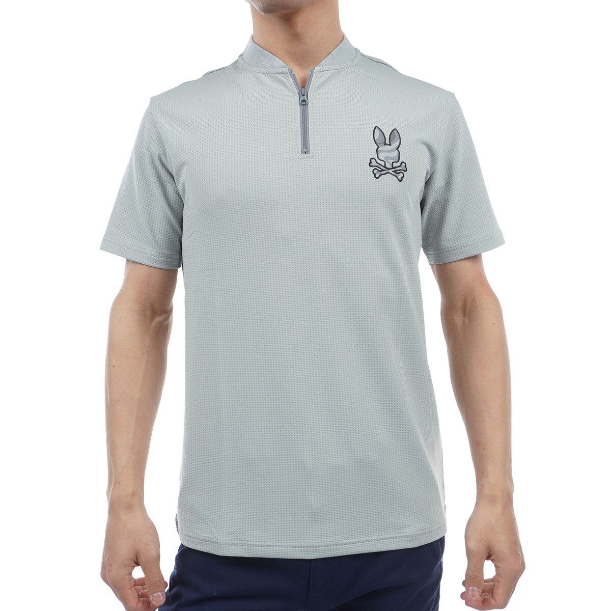 セール・アウトレット】ハーフジップ ヘンリーネック半袖Tシャツ