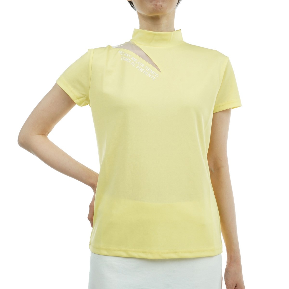 セール・アウトレット】ストレッチ パワーネット切替 モックネック半袖