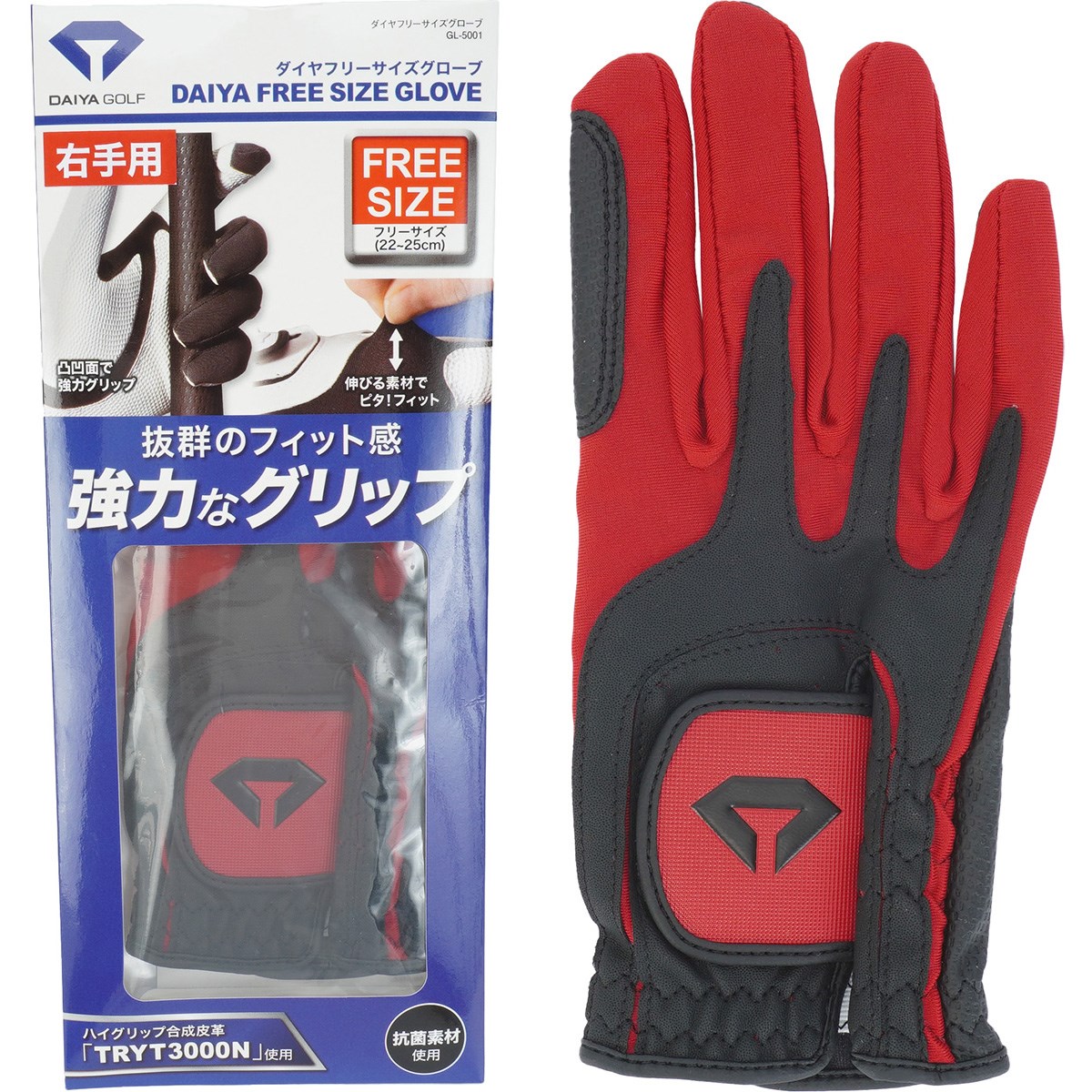 ダイヤ(DAIYA) ゴルフグローブ フリーサイズゴルフグローブ US PGA グローブ 3003 右手 メンズ GL-3003 R 2zzhgl6 サイズ選びの悩みを解消するフリーサイズゴルフグローブ『US PGA