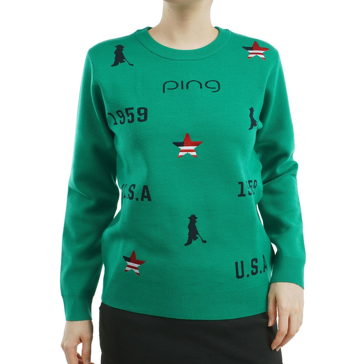 セール・アウトレット】Mr.PING USA クルーネックセーター レディス