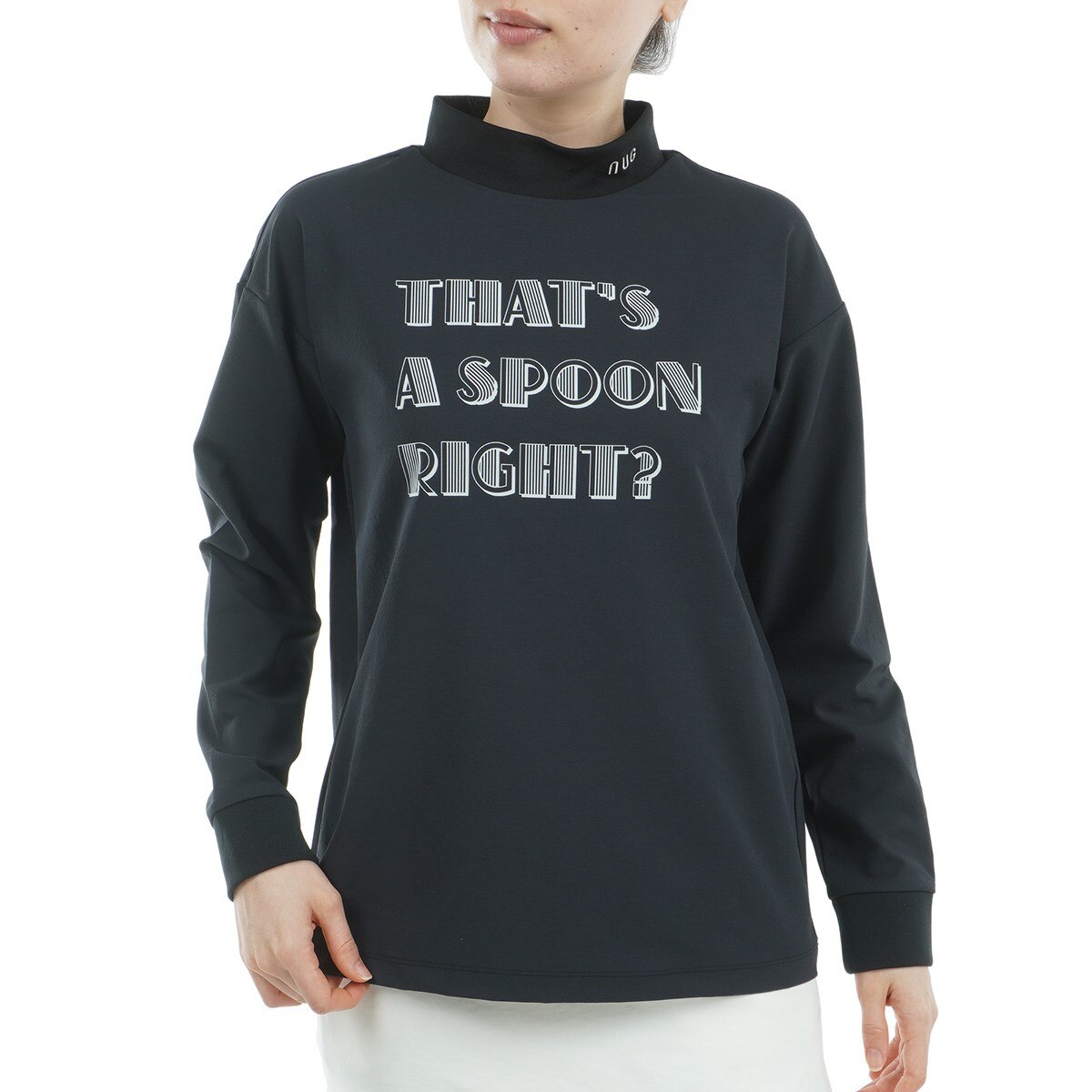 セール・アウトレット】ウォームプリント モックネック長袖シャツ