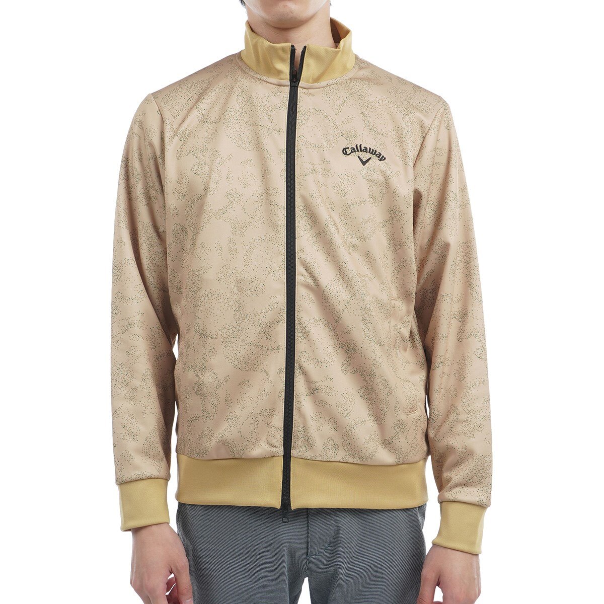 キャロウェイ　ドットプリントフルジップブルゾン セール・アウトレットドットプリントダンボール フルジップ