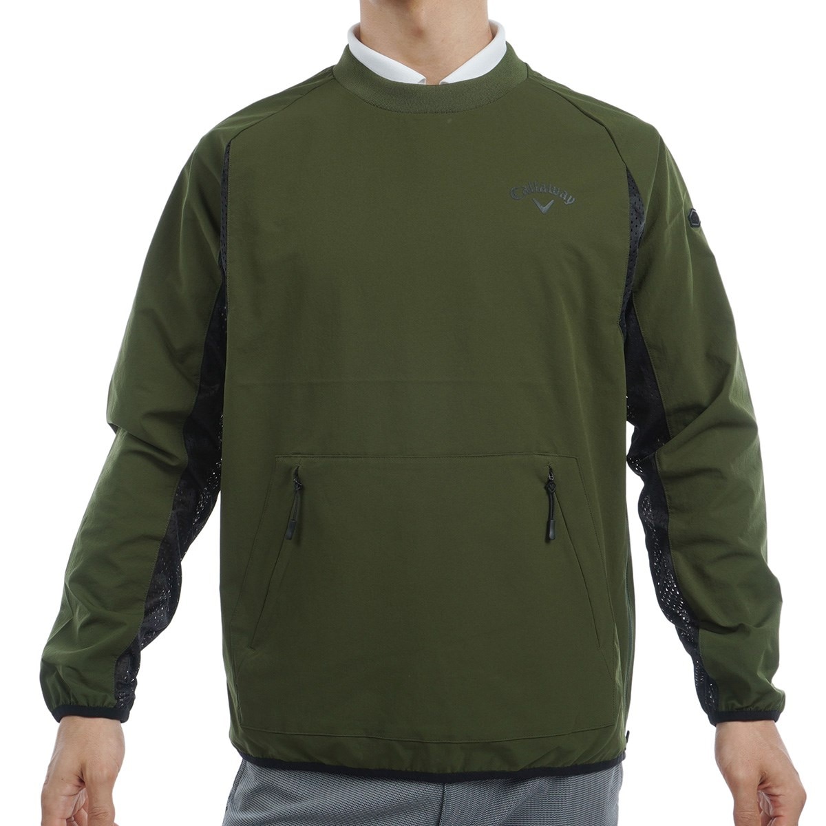 ラッセルノ ゴルフ バイカラー クルーネック プルオーバー ブルゾン