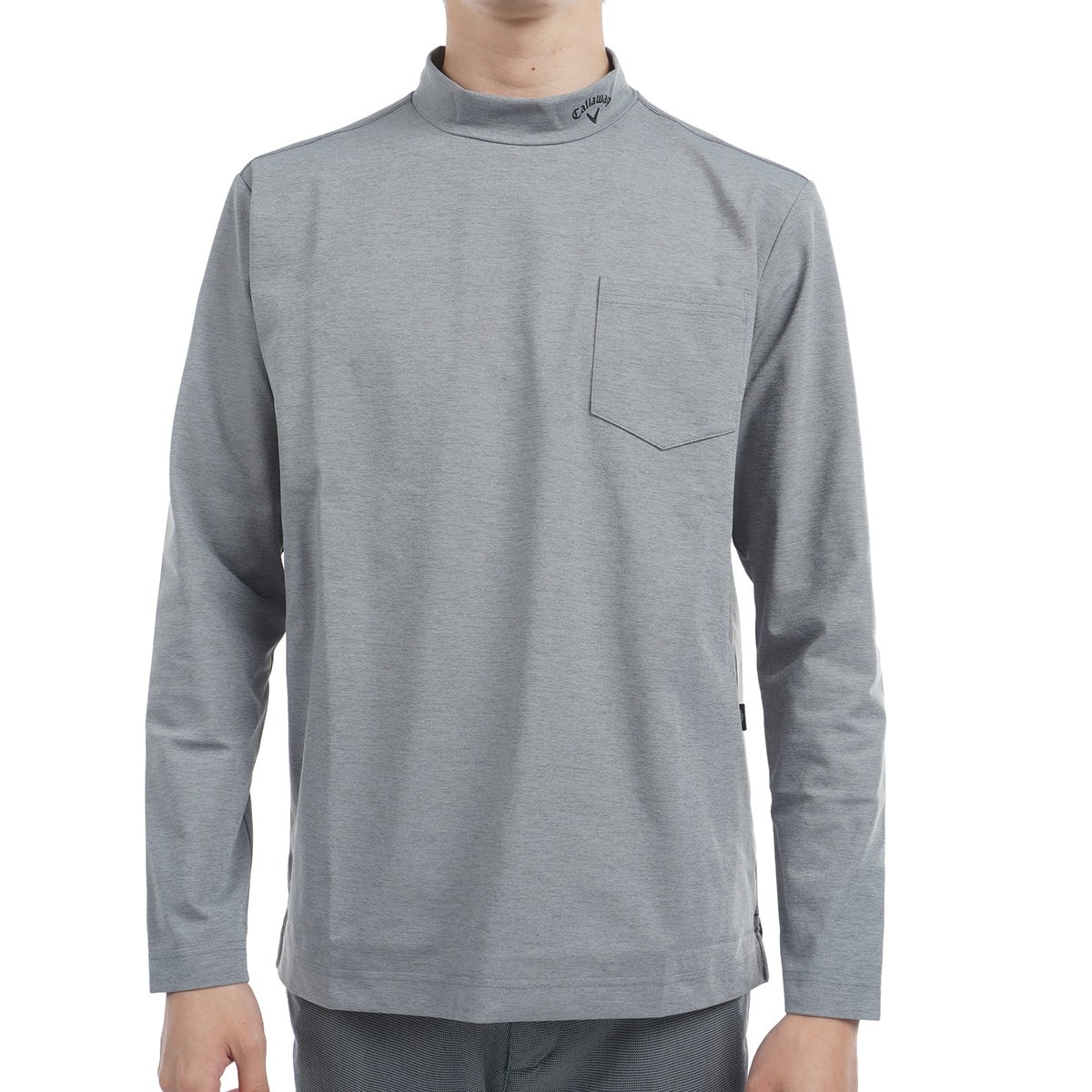 セール・アウトレット】ヘビー天竺 モックネック長袖シャツ(長袖シャツ