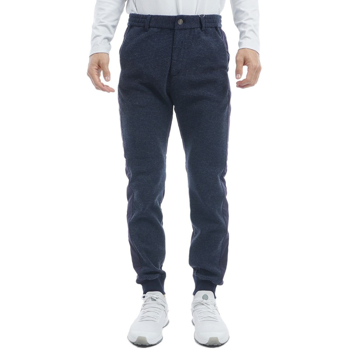 セール・アウトレット】ストレッチ 変形鹿の子裏起毛×タフタパンツ