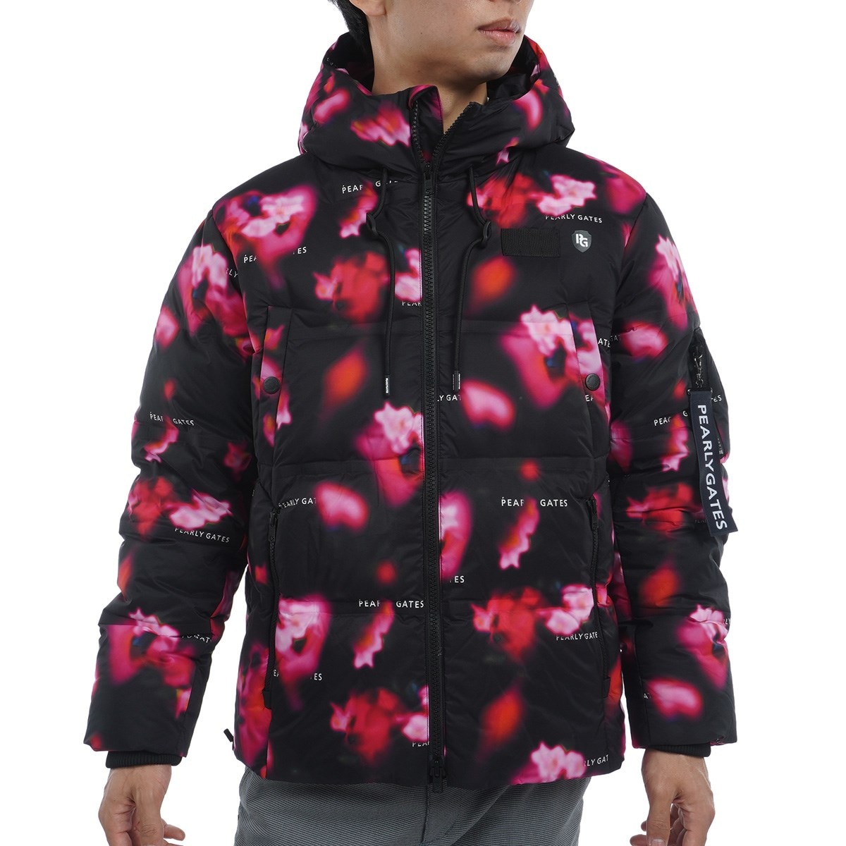 Pearly Gates アウター CRAFTEVOフルジップアップレインジャケット ＜ロゴ/千鳥柄