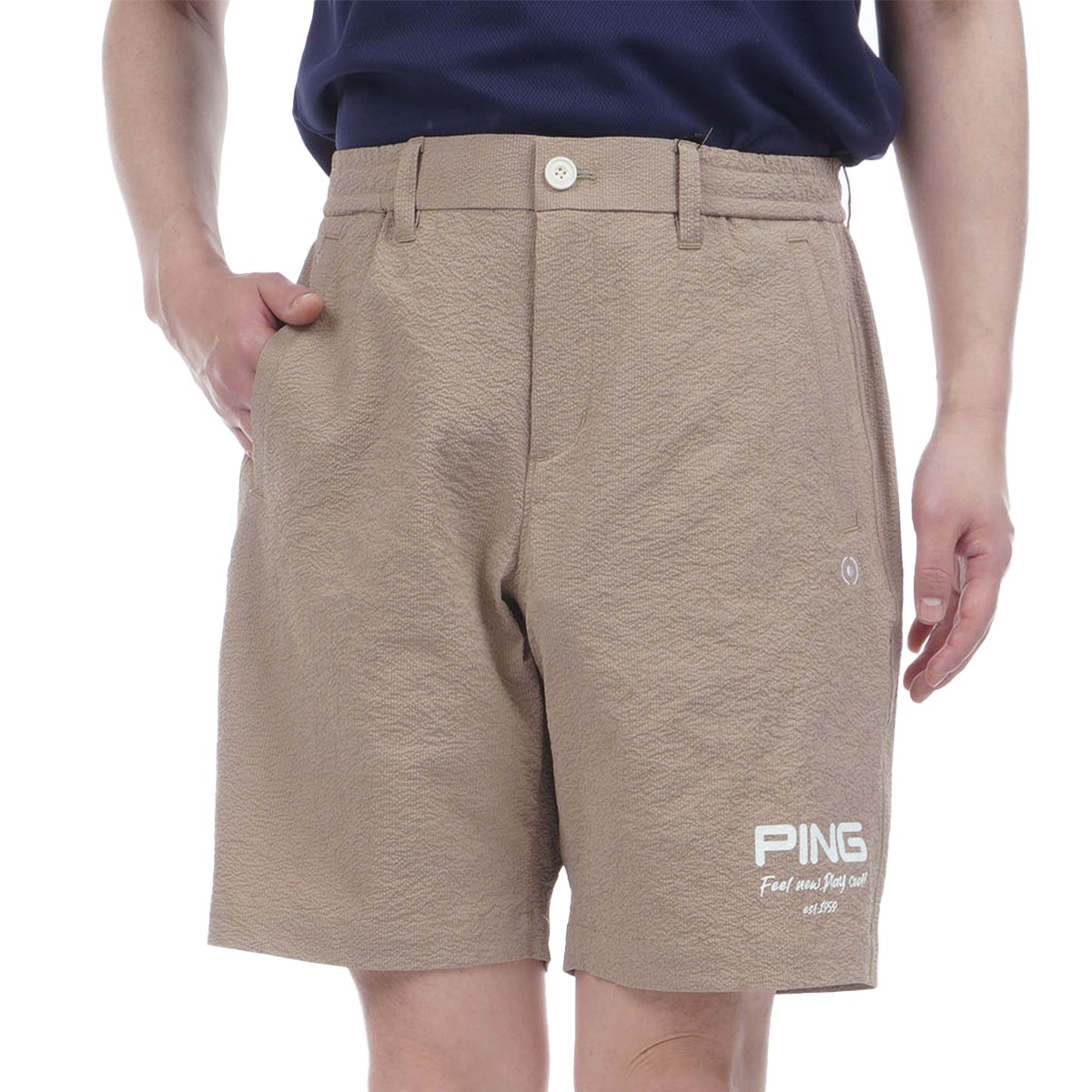 2025新発 シアサッカーショートパンツ(ハーフパンツ)|PING(ピン メンズウェア