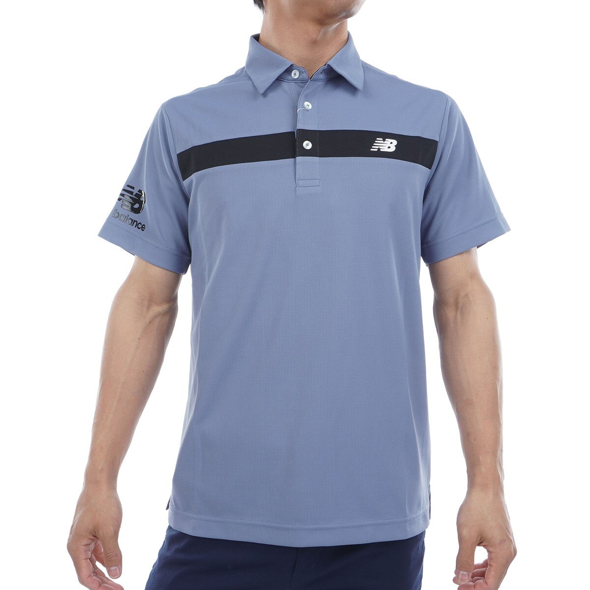 サイズ：5 NEW BALANCE GOLF ニューバランス  半袖ポロシャツ  ブルー系 [240101428008] ゴルフウェア メンズ ストスト New Balance ニューバランス ゴルフウェア 半袖シャツ 春 夏 S