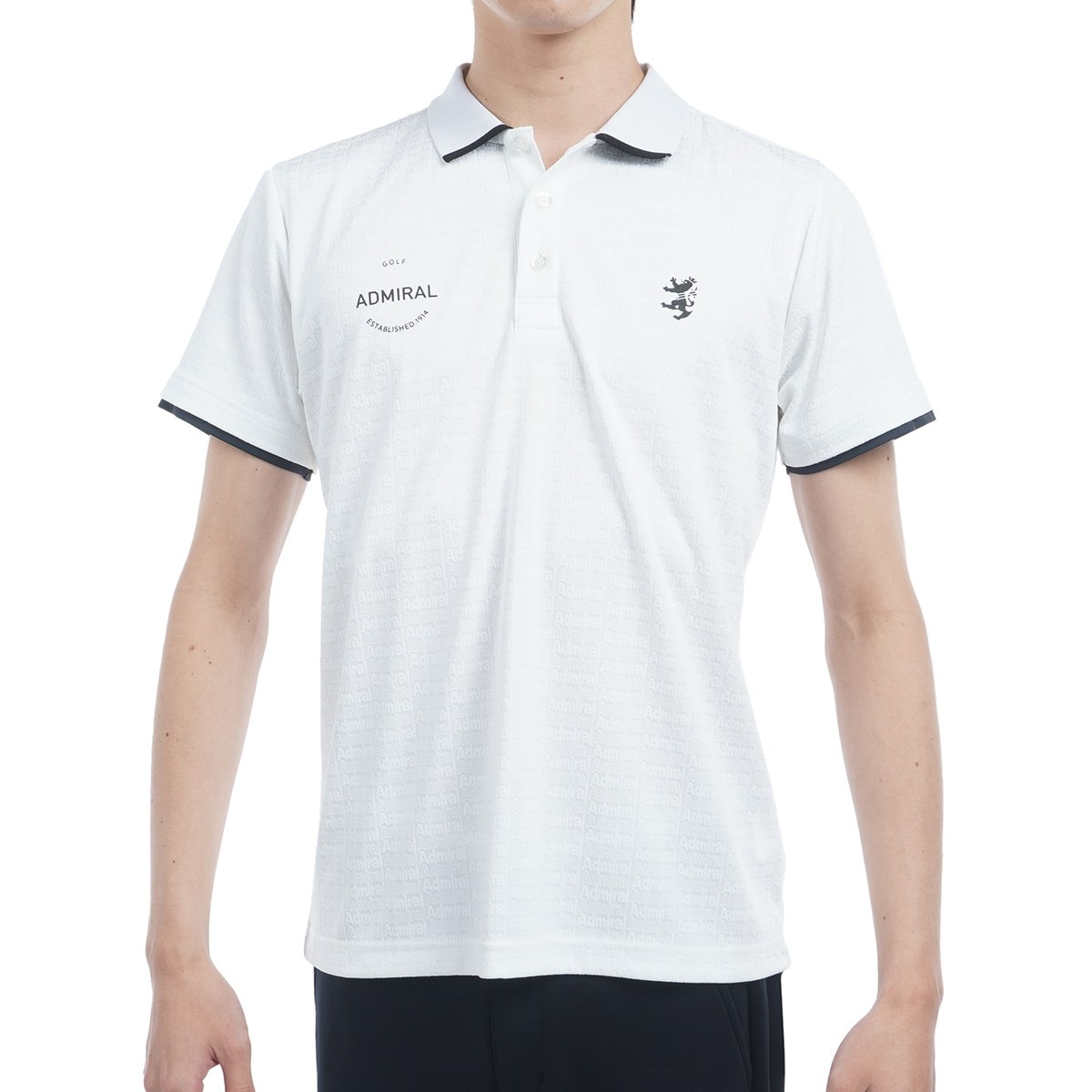 ストレッチ ロゴジャカード 半袖ポロシャツ(半袖シャツ・ポロシャツ