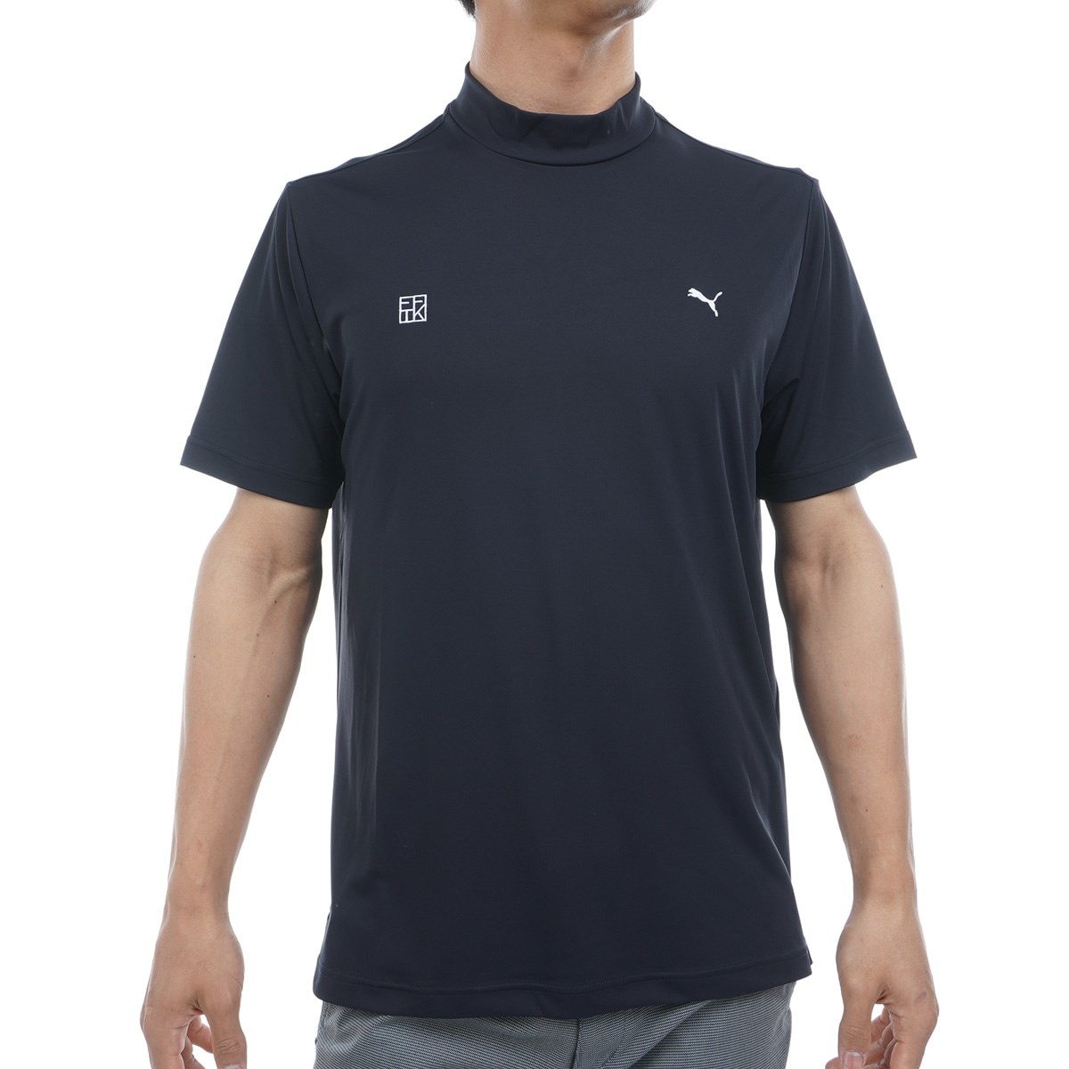 PUMA - 【PUMA / プーマ】BIGロゴ 吸水速乾接触冷感 半袖モックネックシャツ・L PUMA 2023年春夏モデル日本正規品 プーマ ゴルフ 接触冷感