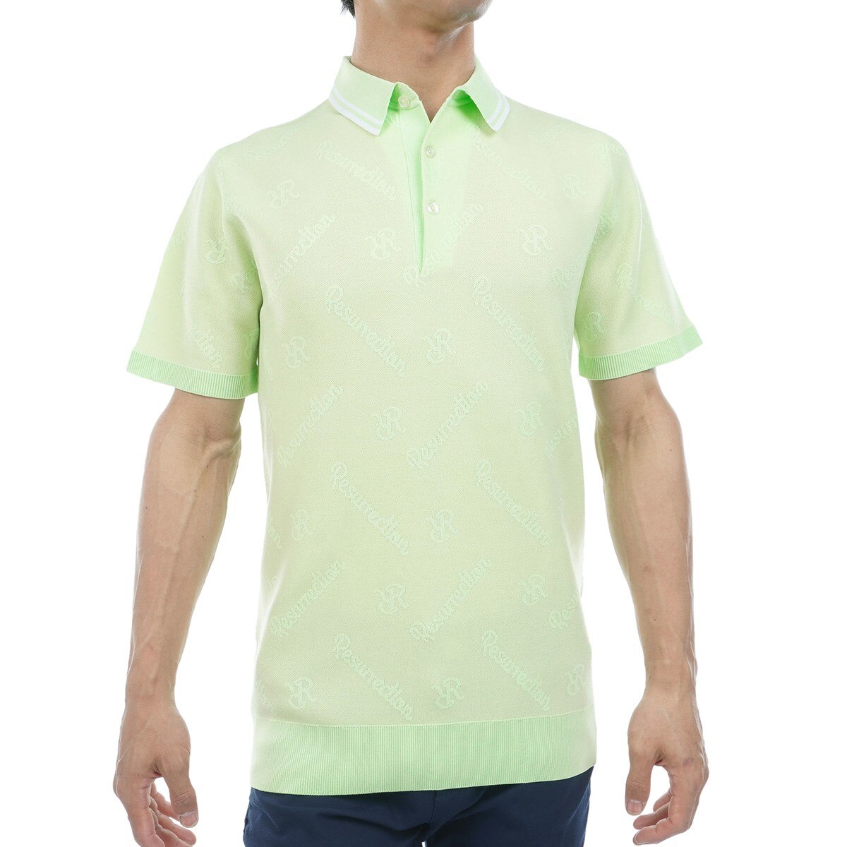 セール・アウトレット】モノグラムニット半袖ポロシャツ(半袖シャツ