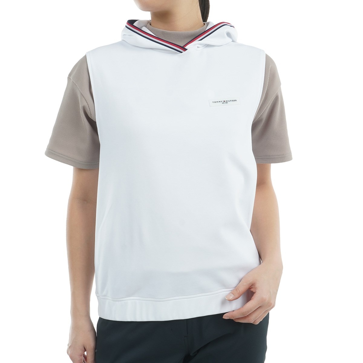 トミーヒルフィガーゴルフ   GOLF ゴルフウェア ベスト レディース バックロゴ フーディーベスト THLA502 【2025年春夏モデル】 セール・アウトレット】バックロゴ フーディーベスト レディス(ベスト