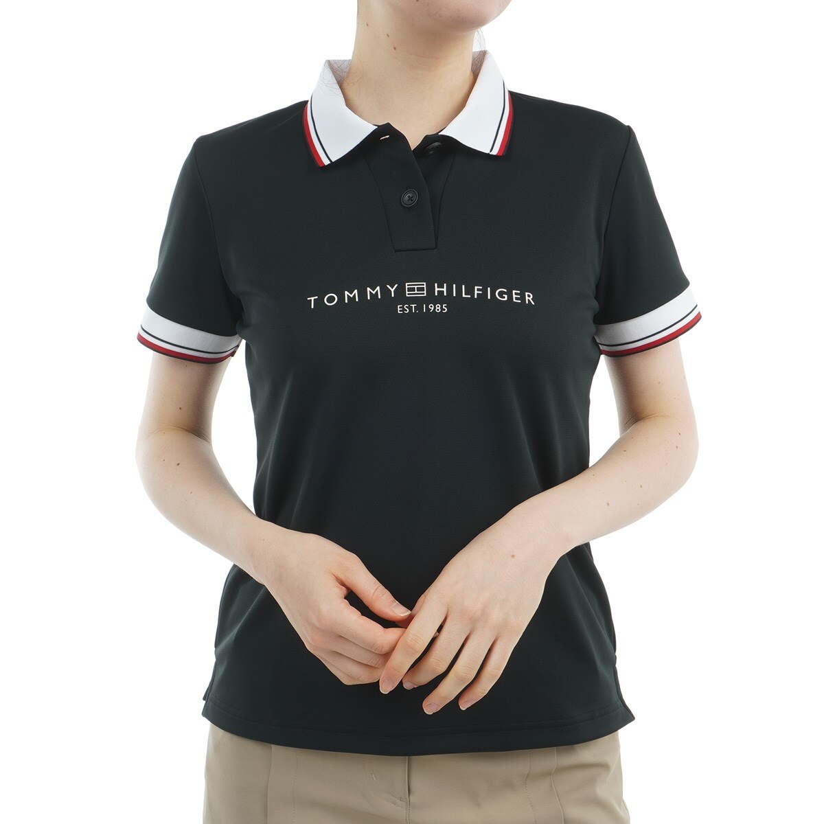 W4346*トミーヒルフィガー☆ポロシャツ☆ゴルフシャツ☆水色 白ホワイト W4346*トミーヒルフィガー☆ポロシャツ☆ゴルフシャツ☆水色 白