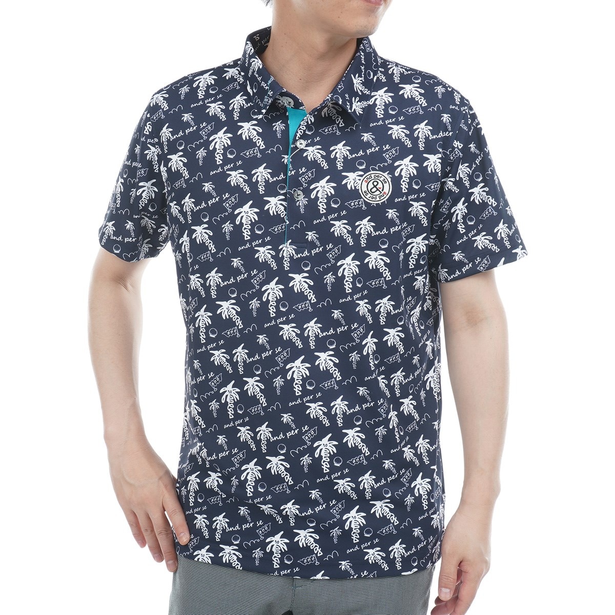 and per se アンパスィ 速乾 ポロシャツ 新品 M and per se アンパスィ ポロシャツ 半袖 メンズ ゴルフウェア