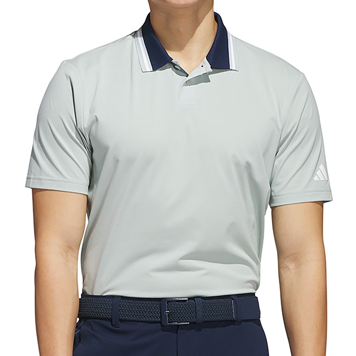 adidas golf アディダスゴルフ ニット素材 半袖ポロシャツ スキッパー ビヨンド ザ コース ストレッチ ツイストニット ツーボタン 半袖