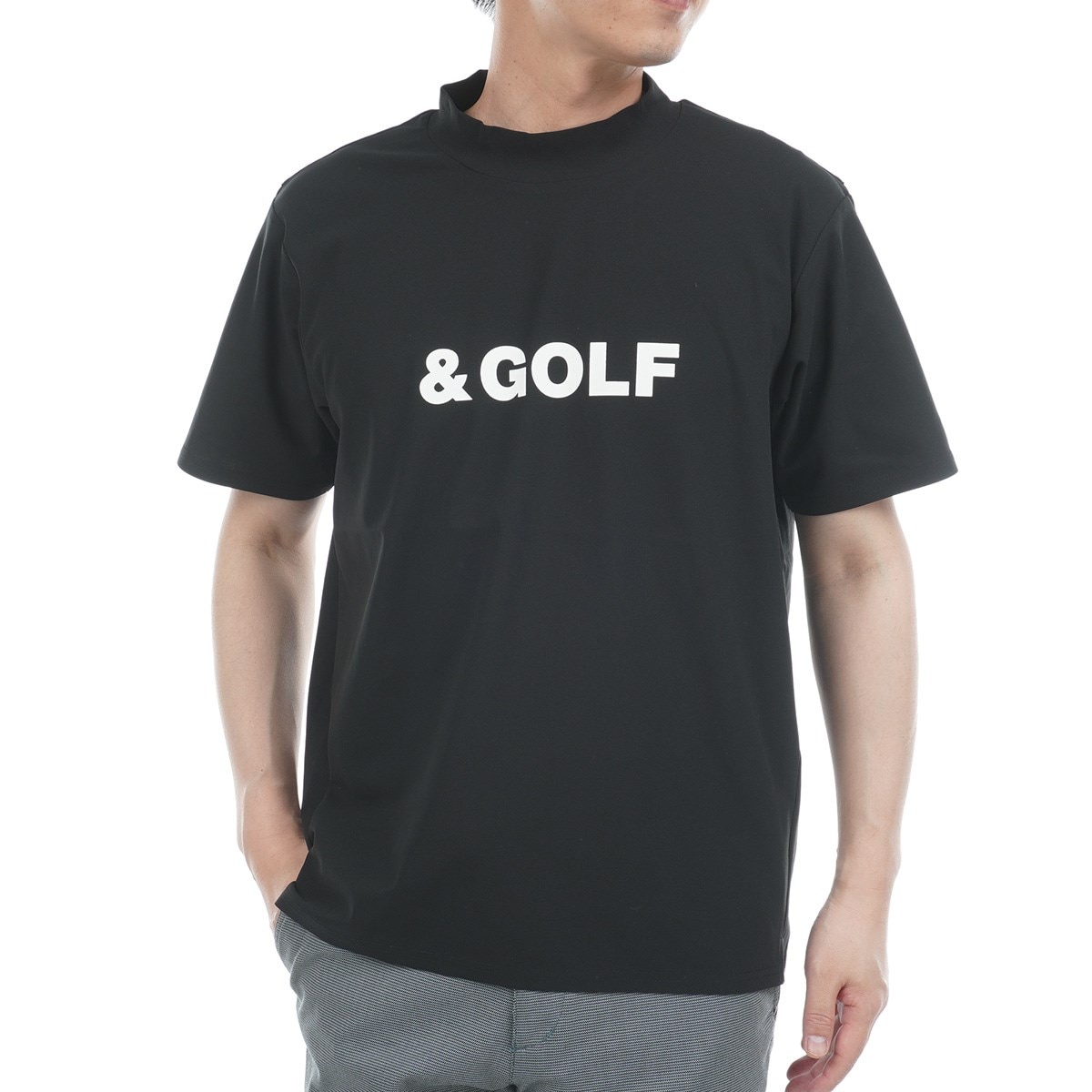 ストレッチ レイシャットピケ半袖モックネックシャツ(半袖シャツ