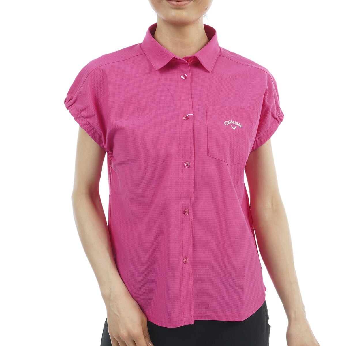 CPG GOLF フリル袖ポロシャツ M ピンク CPG GOLF フリル袖ポロシャツ M ピンク CPG GOLF フリル袖ポロシャツ M