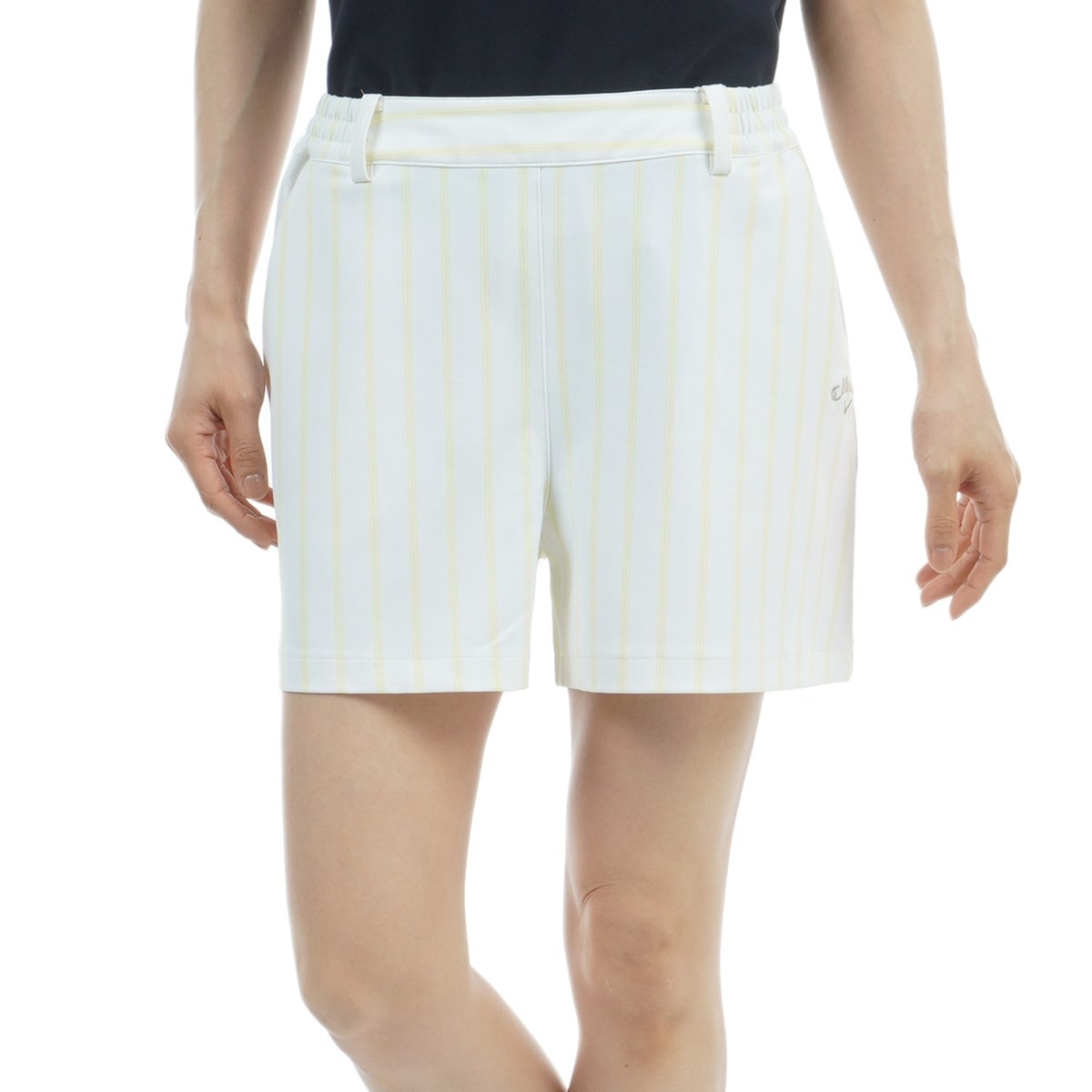 ストレッチ ストライプショートパンツ レディス(ハーフパンツ