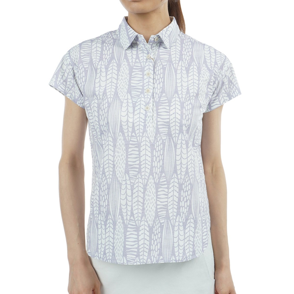 セール・アウトレット】プリント半袖ポロシャツ レディス(半袖シャツ