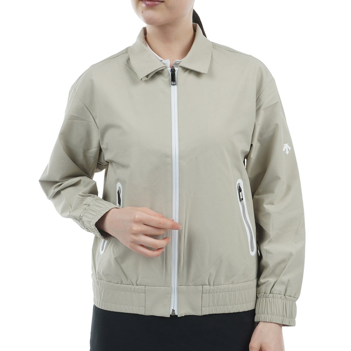 Amazon | [デサントゴルフ] フルジップブルゾン 中わた ジャケット ストレッチ はっ水 保温 エコ素材 ゴルフ DGWWJK01 レディース  BK00(ブラック) S | ジャージトップ 通販