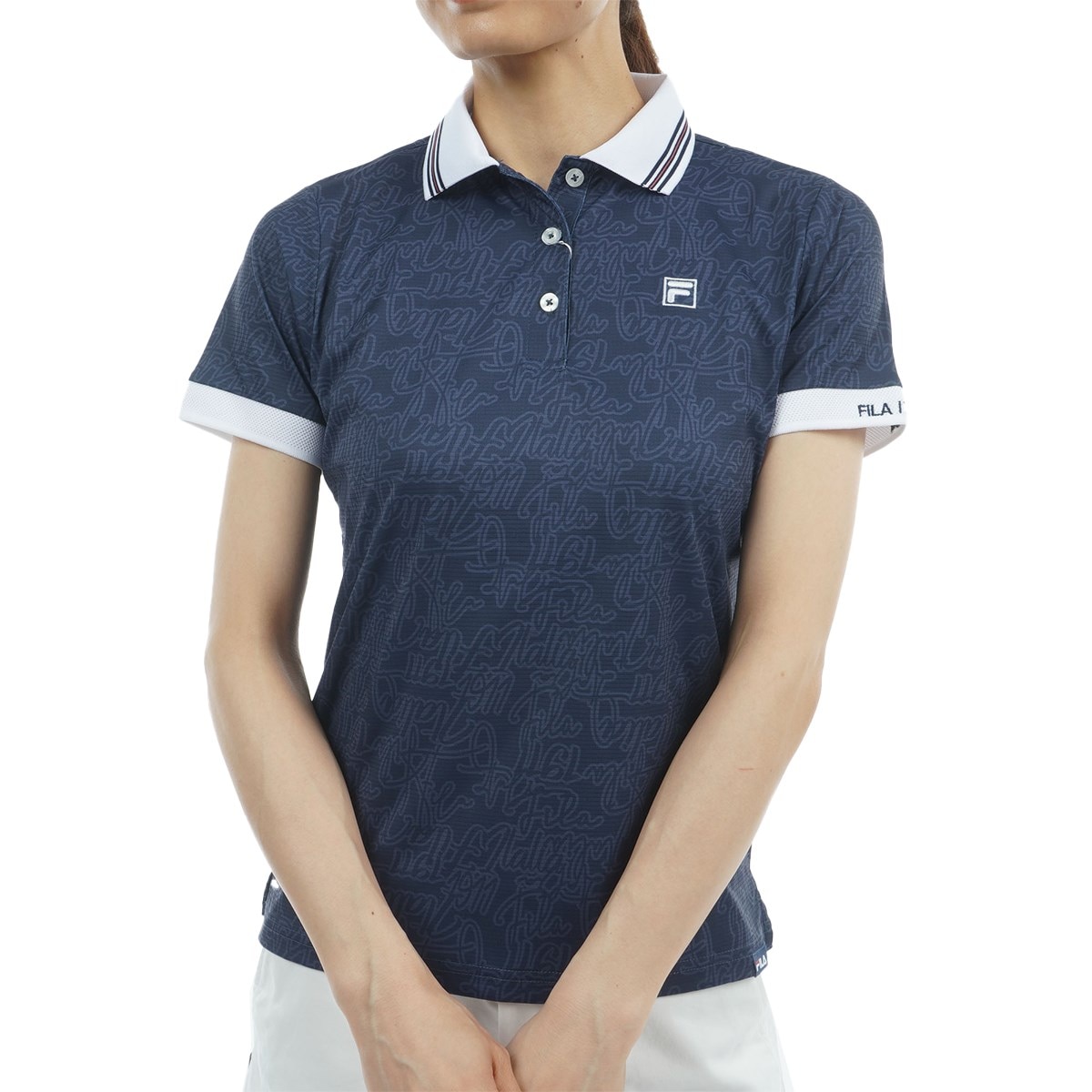 フィラ FILA ＜FILA＞鹿の子チュニックポロシャツ （カーキ