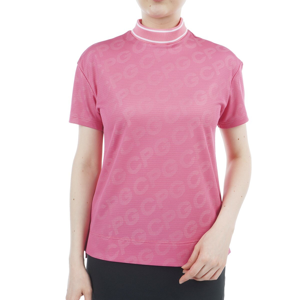 セール・アウトレット】ビッグロゴ モックネック半袖シャツ レディス