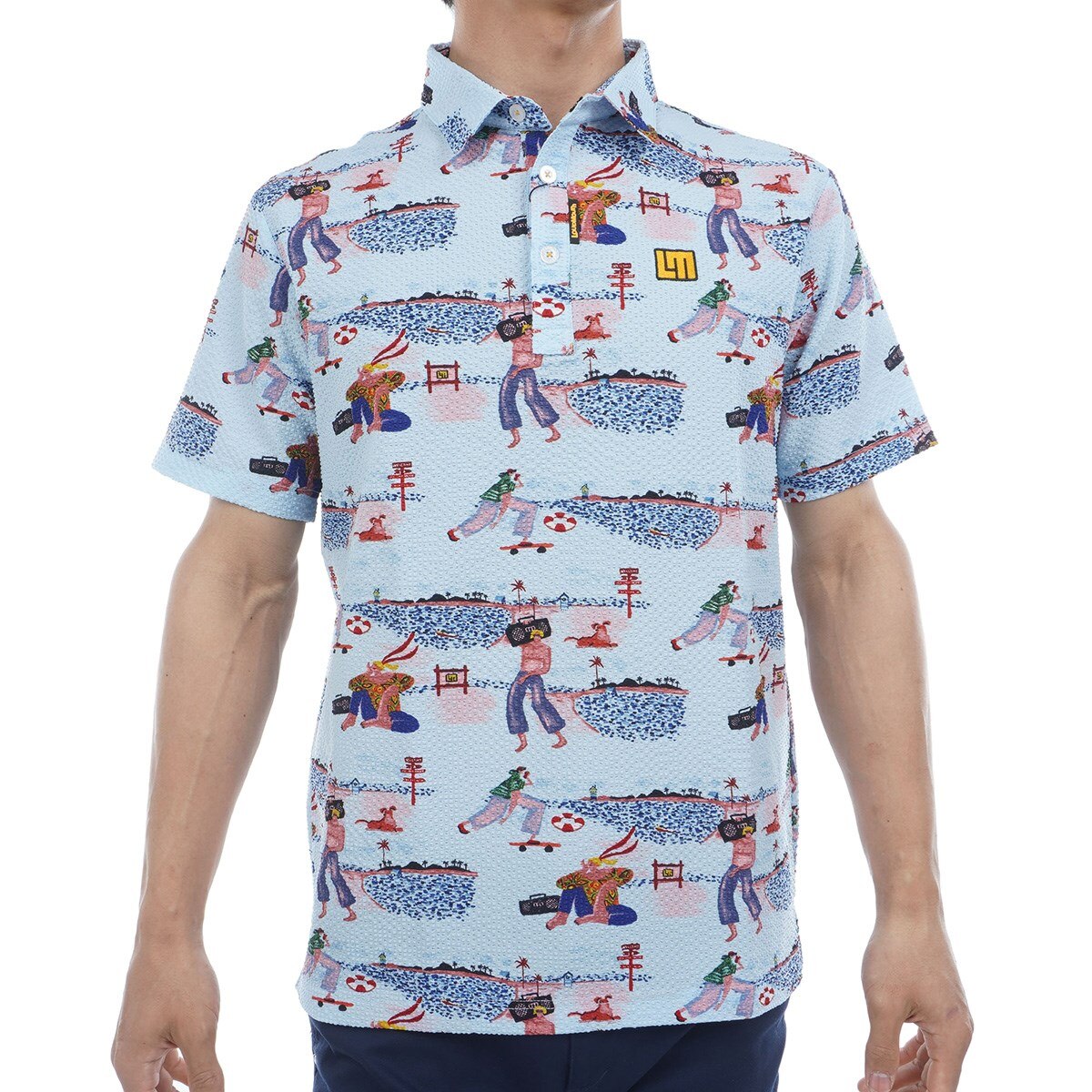 ラウドマウス　メンズ　Ｍサイズ　ポロシャツ&ショートパンツセット パンツ LOUDMOUTH/ラウドマウス ゴルフウェア ブランド ロゴ