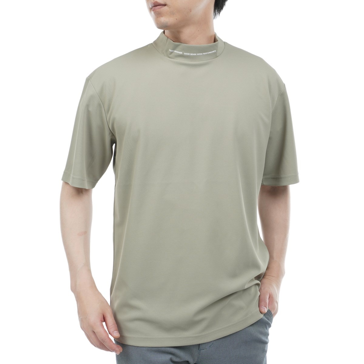 セール・アウトレット】ハイネック 半袖Tシャツ(半袖シャツ