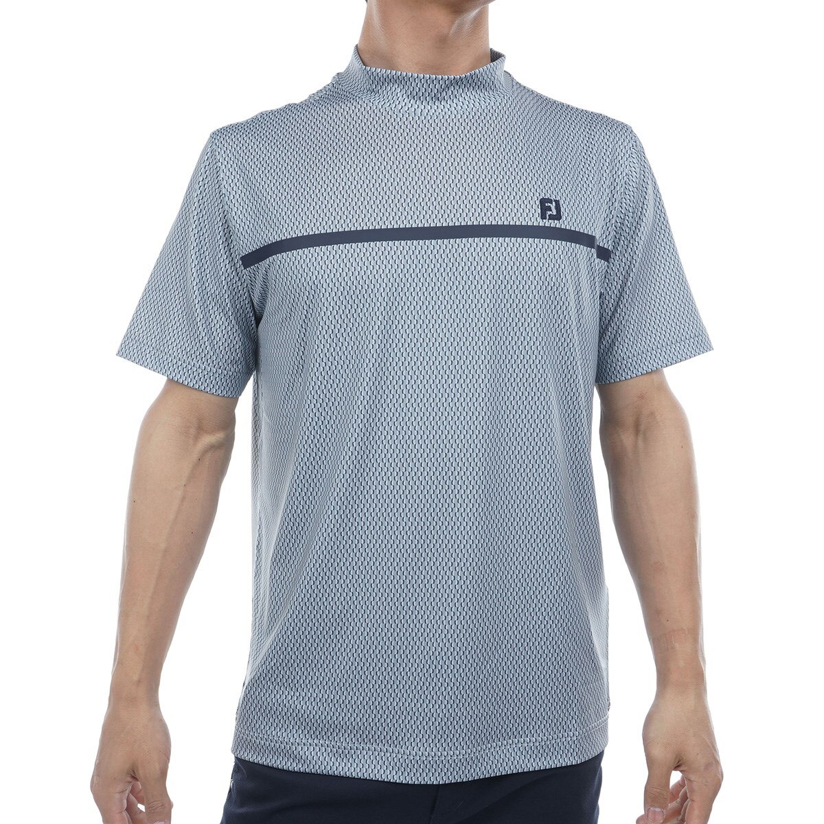 セール・アウトレット】ストレッチ チェストラインモックネック半袖