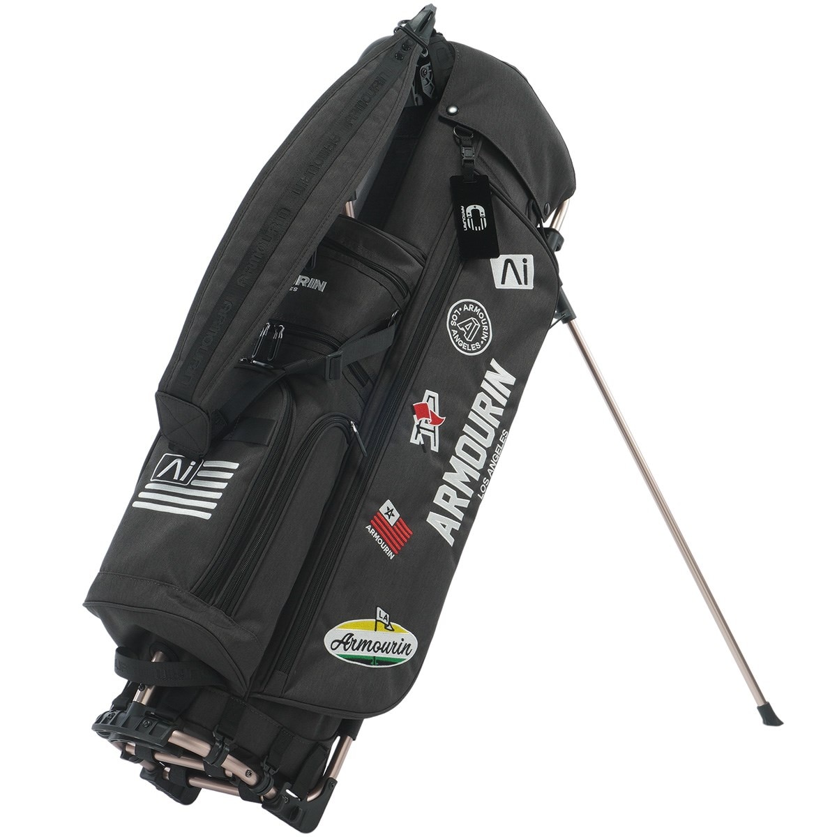 BALLY GOLF 8.5型スリム スタンドキャディバッグ ブラック/グレー BALLY GOLF 8.5型スリム スタンドキャディバッグ ブラック