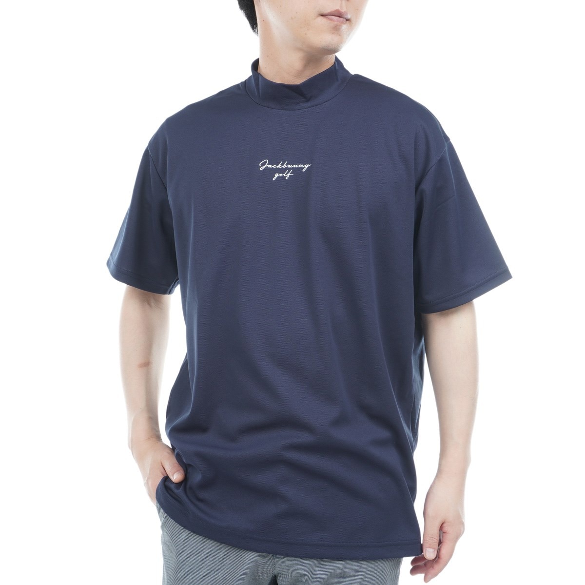 COOLMAXオールシーズン 鹿の子モックネック 半袖Tシャツ(半袖
