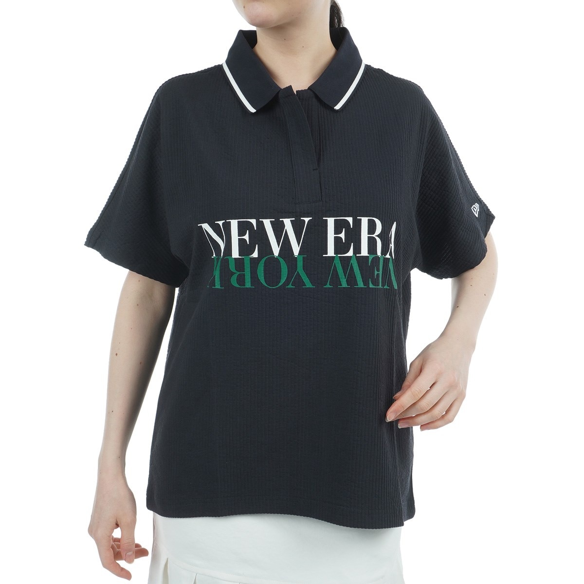 GFW PL ストレッチ シアサッカー スキッパー半袖シャツ レディス