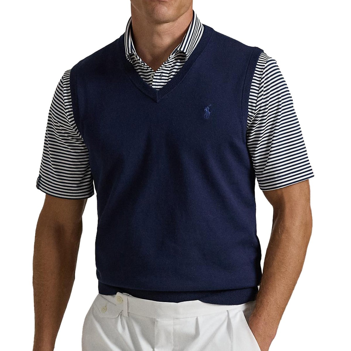 コットン Vネック セーター ベスト（ベスト）｜POLO RALPH