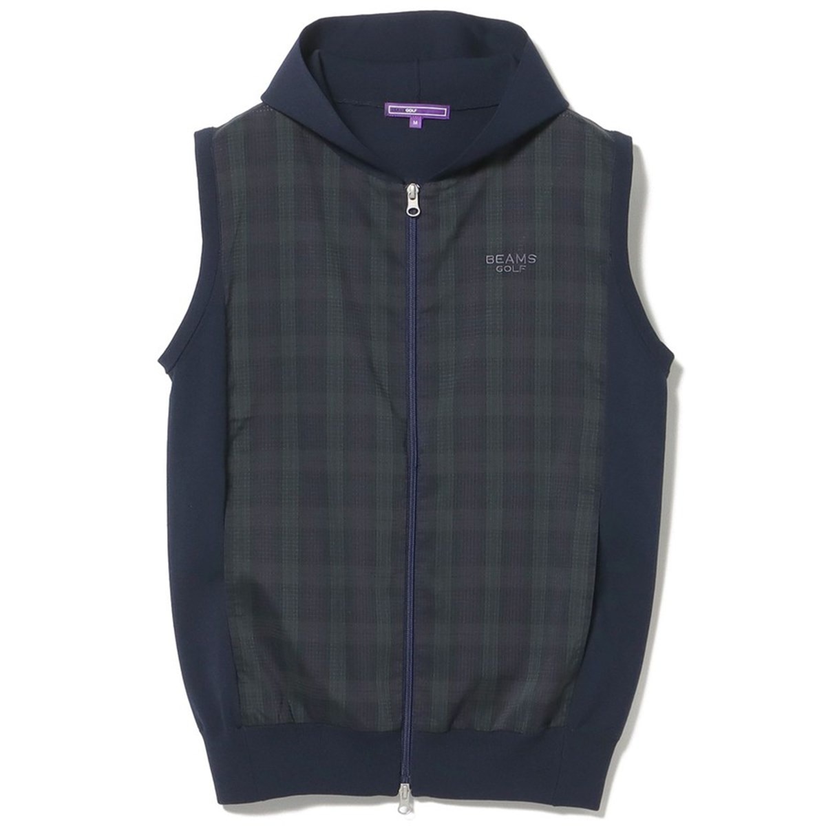 未使用BEAMS GOLFハーフジップ ポンチ フード ベスト難あり 未使用BEAMS GOLFハーフジップ ポンチ フード ベスト難あり