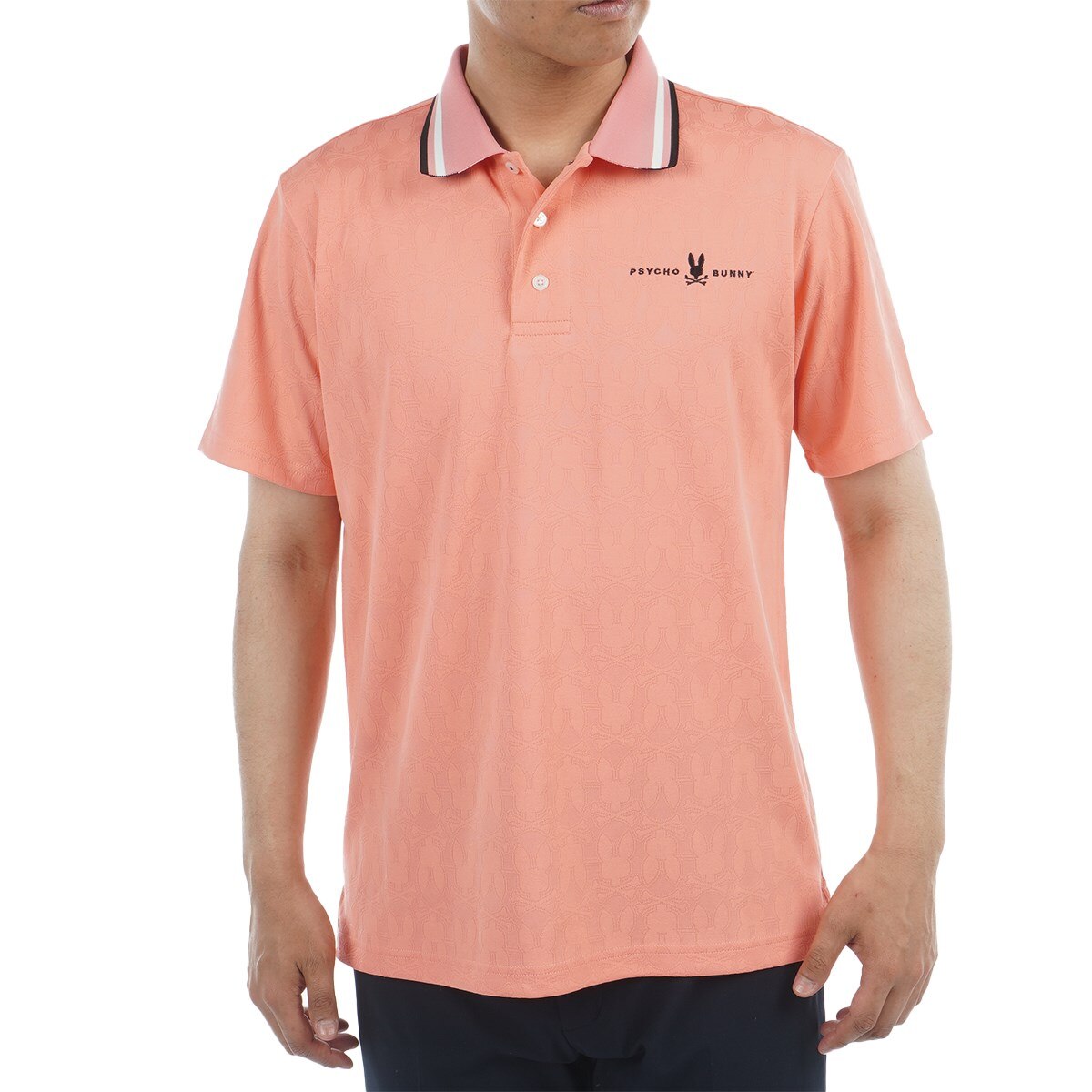 セール・アウトレット】シルエットバニージャガード 半袖ポロシャツ