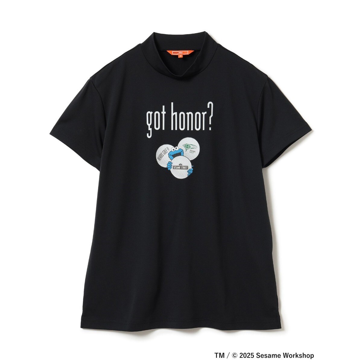 EXCLUSIVE ORANGE LABEL クッキーモンスター モックネックシャツ