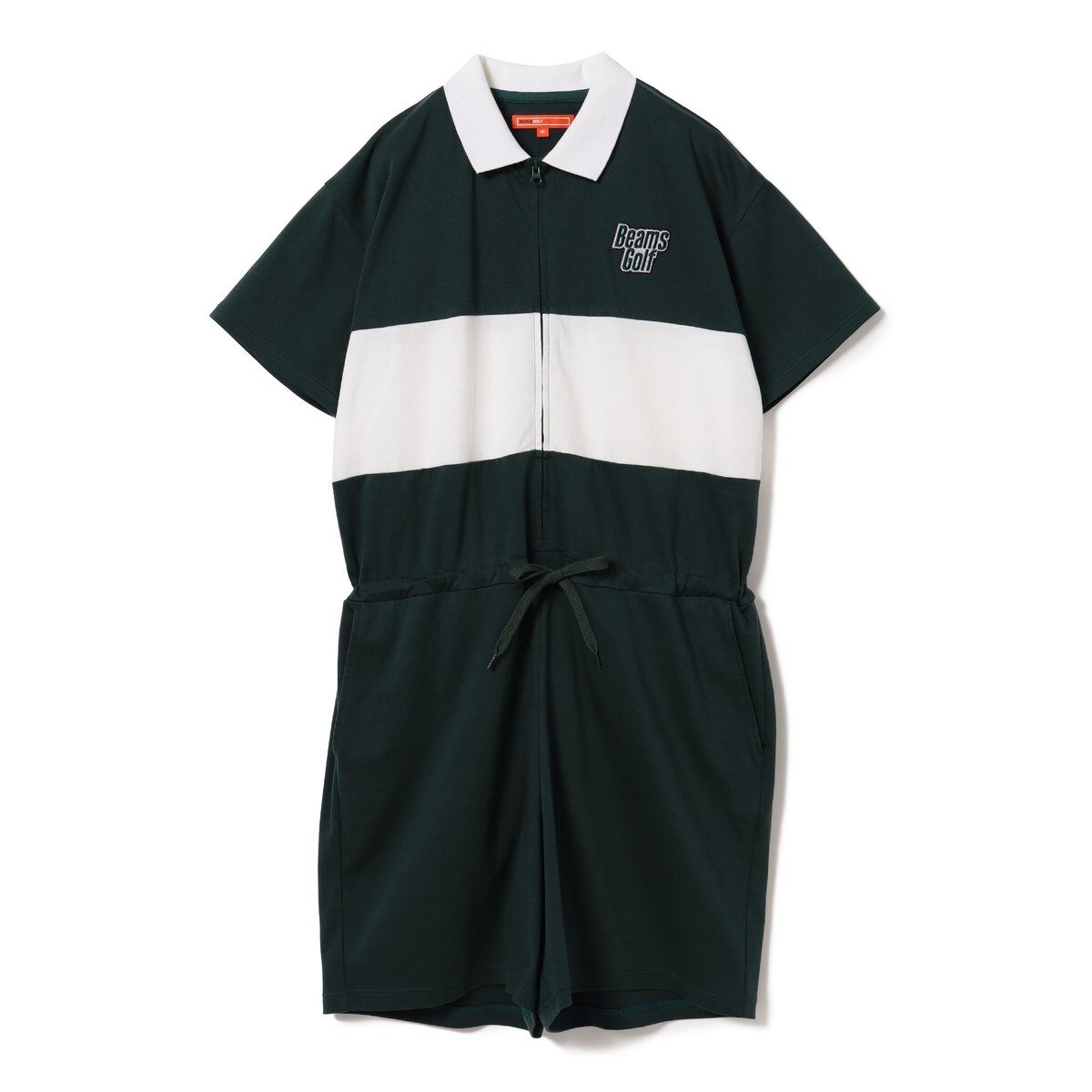 ビームスゴルフ ORANGE LABEL ストレッチ 袖ロゴ オールインワン ORANGE LABEL ラーガーシャツ オールインワン レディス(ワンピース