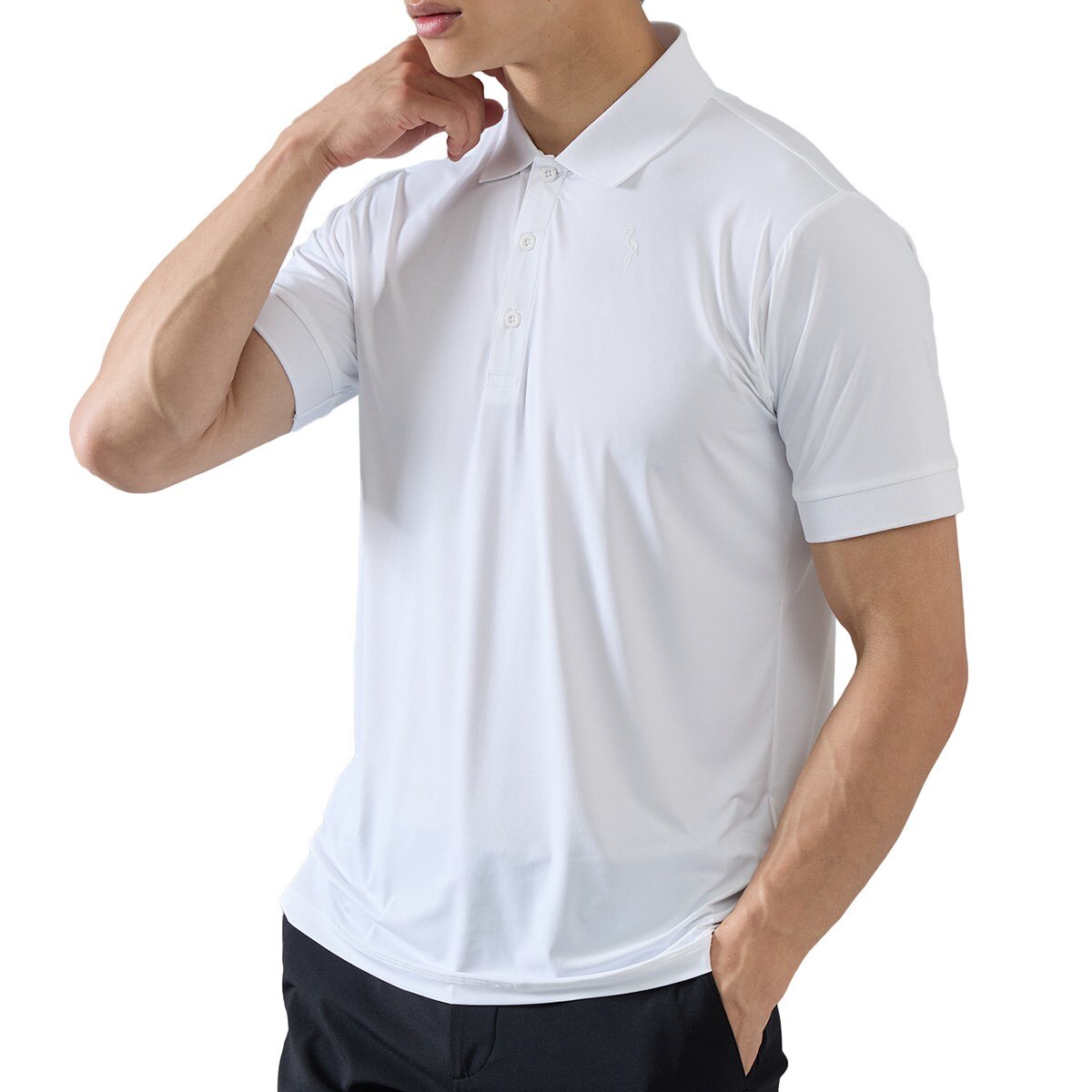 速乾 ストレッチ NOIR ロメリーナナイロンジャージ 半袖ポロシャツ