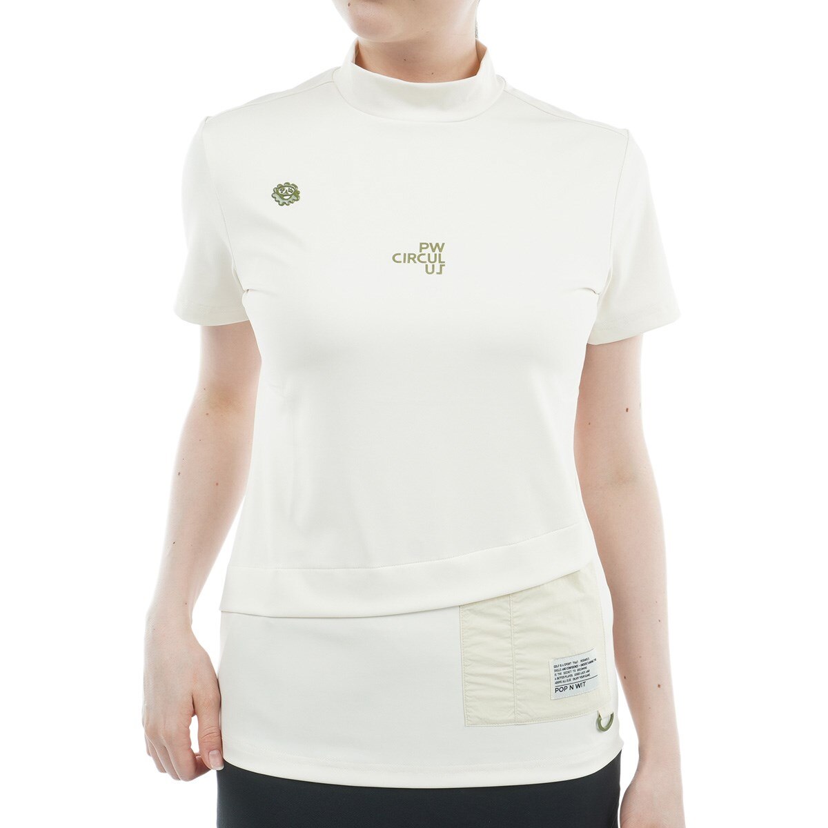 ストレッチ ポケットモック半袖Tシャツ レディス(半袖シャツ