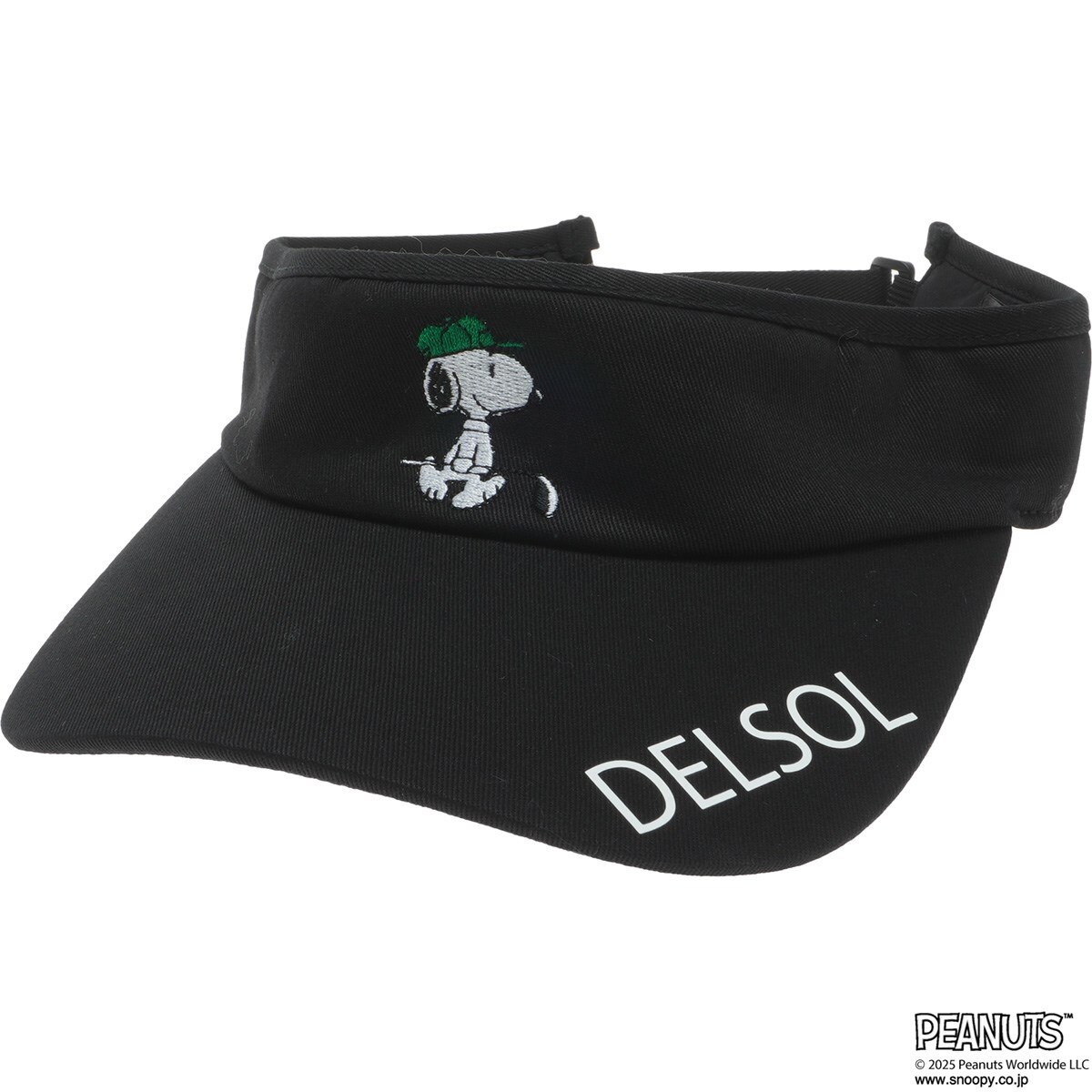 DELSOL×PEANUTS スヌーピーコラボ サンバイザー レディス(【女性