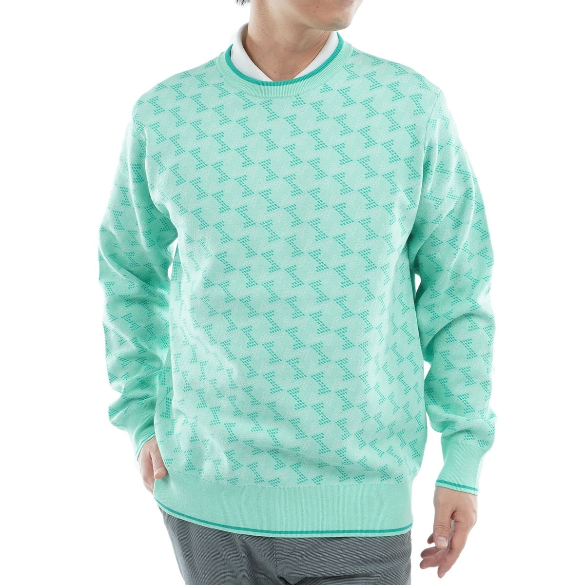 レザレクション　ホワイトニットセーター　メンズ　L レザレクション ホワイトニットセーター メンズ L レザレクション