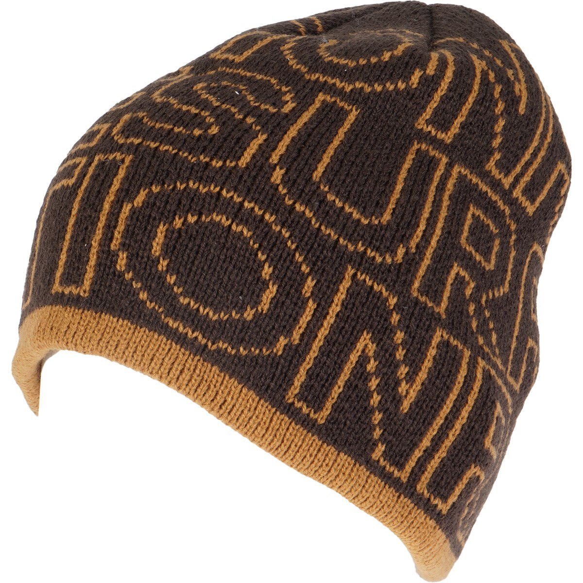 ロゴモノグラムニットビーニー / ブラック×オフホワイト BE34KNCAP01 ロゴモノグラムニットビーニー / ブラック×オフホワイト