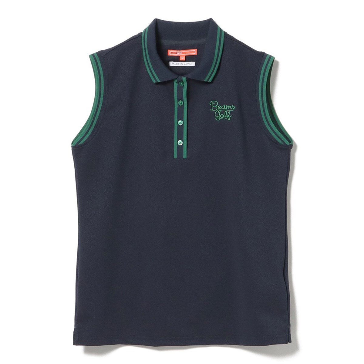 ORANGE LABEL リブライン ノースリーブ ポロシャツ レディス(半袖