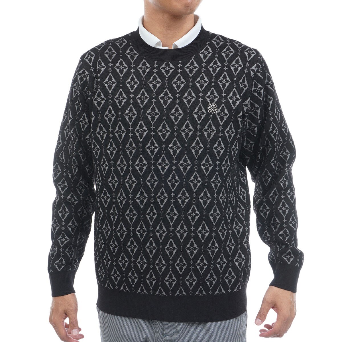 ダイヤロゴジャカード プルオーバーセーター(中間着(セーター