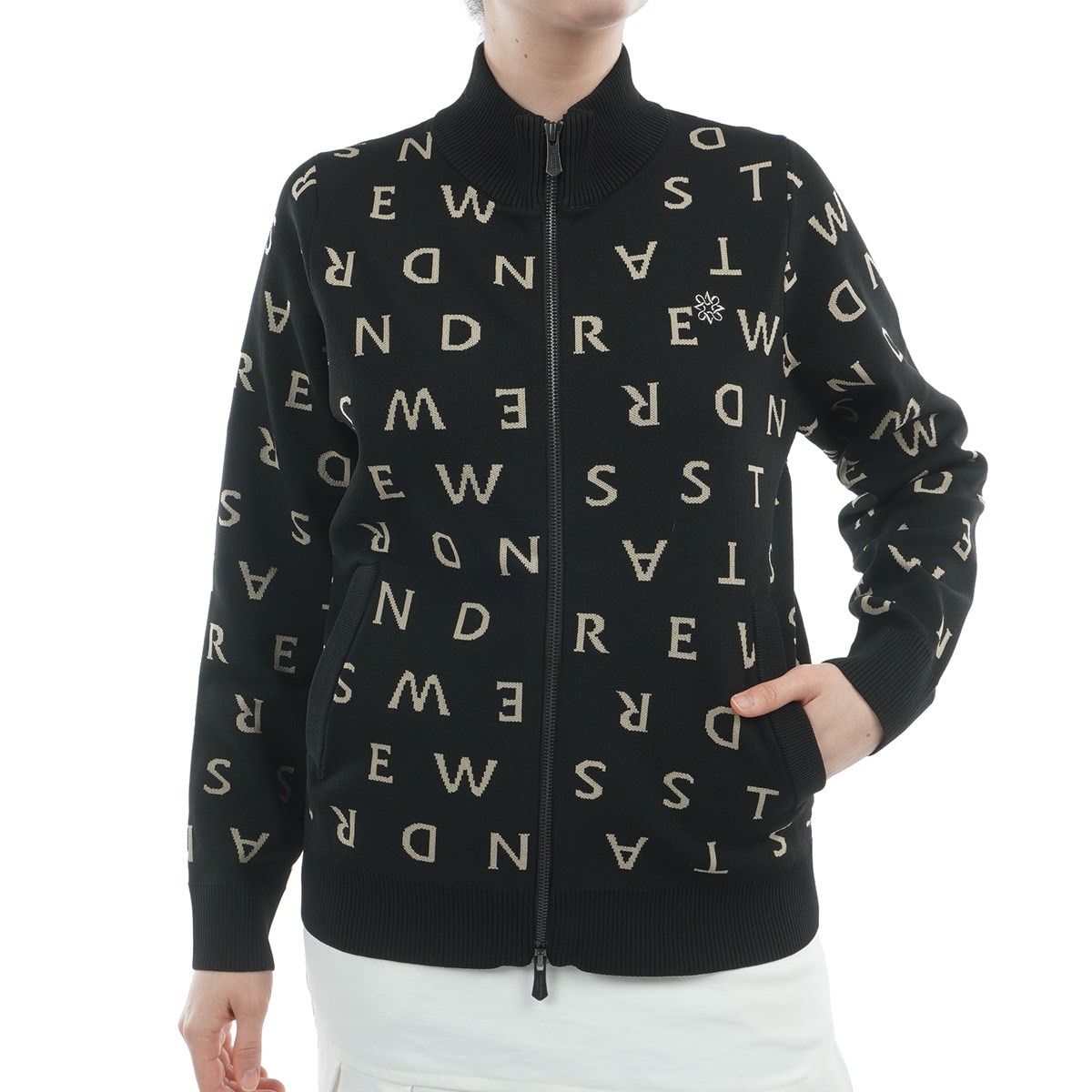 Outlet] Logo Jacquard Full-Zip Sweater for Women (Mid-Layer